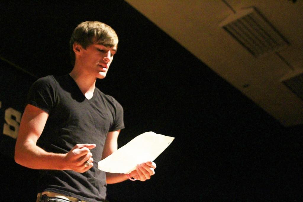 Above, Cody Green acts in A Fatal Mindset, one of the plays that was presented at the North Carolina Play Festival.