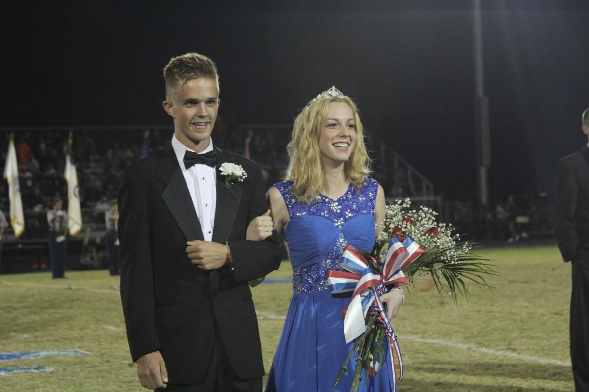 At last friday nights homecoming halftime show Mollie Jones was crowned a the 2014 West Henderson High School Homecoming. Queen. Jones is the drum major of the West Henderson Flying Falcon Marching Band, the senior class president and an editor of the 2014 Westwind yearbook. 