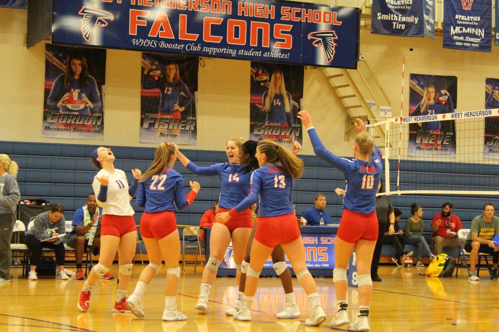 Lady Falcons volleyball team wins conference championship