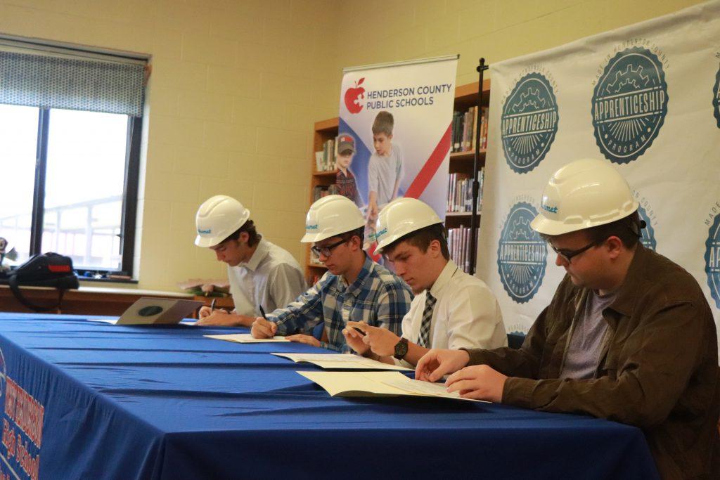 Four students enter new apprenticeship program