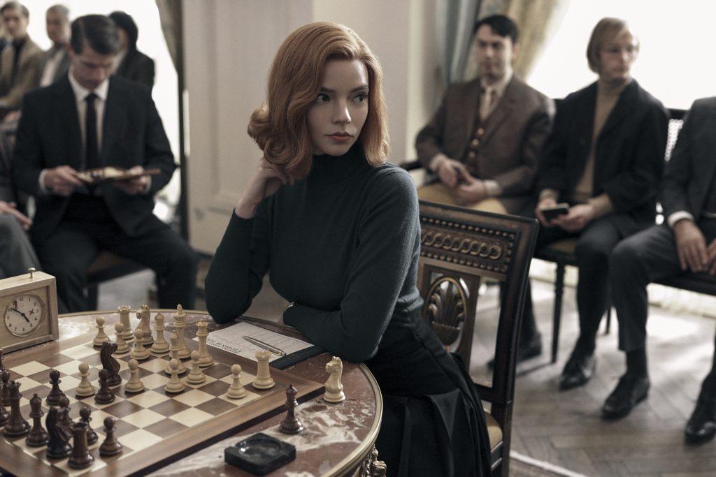 (L To R) Anya Taylor as Beth Harmon in ÒThe Queen's Gambit.Ó Cr. Charlie Gray/Netflix © 2020